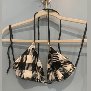 O’Neill checkered bikini top size XL with studs